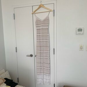Bebe White Knit Maxi Dress